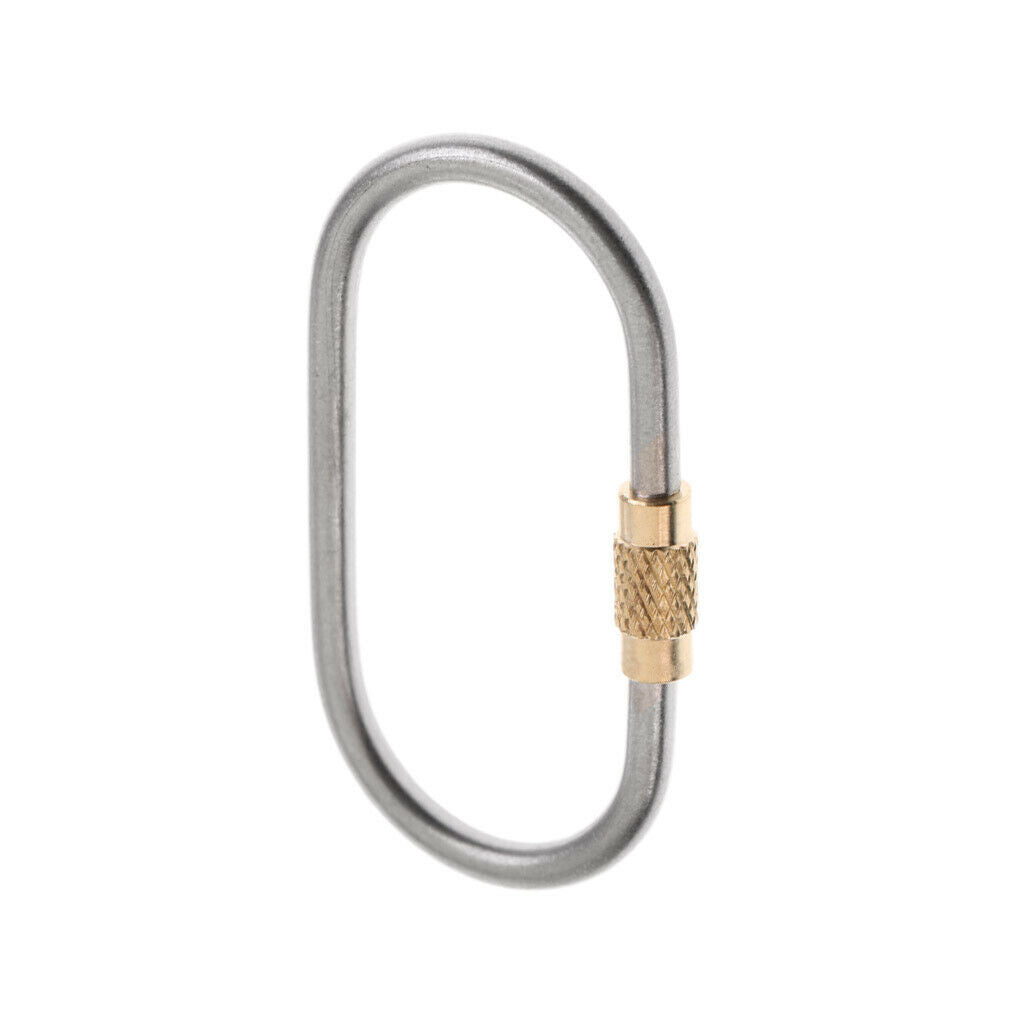 Small Screw Lock Carabiner Camping Climbing Hiking Backpack Key Chain Hook