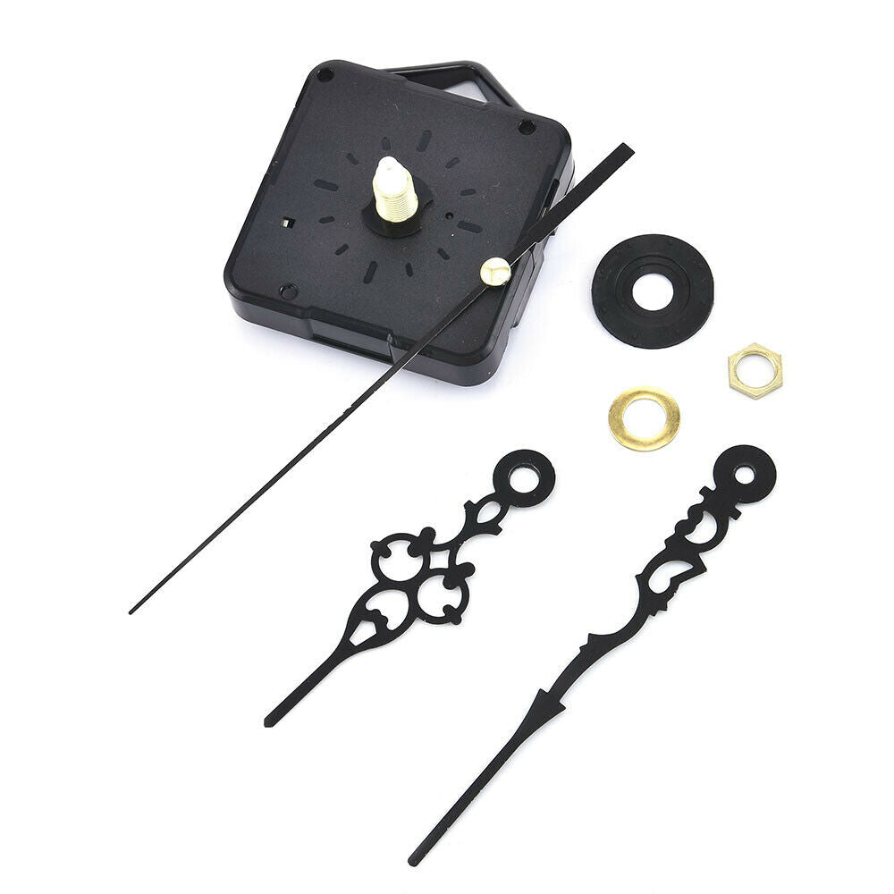 Replacement Wall Clock Quartz Movement Mechanism Hands DIY Repair Parts Black US