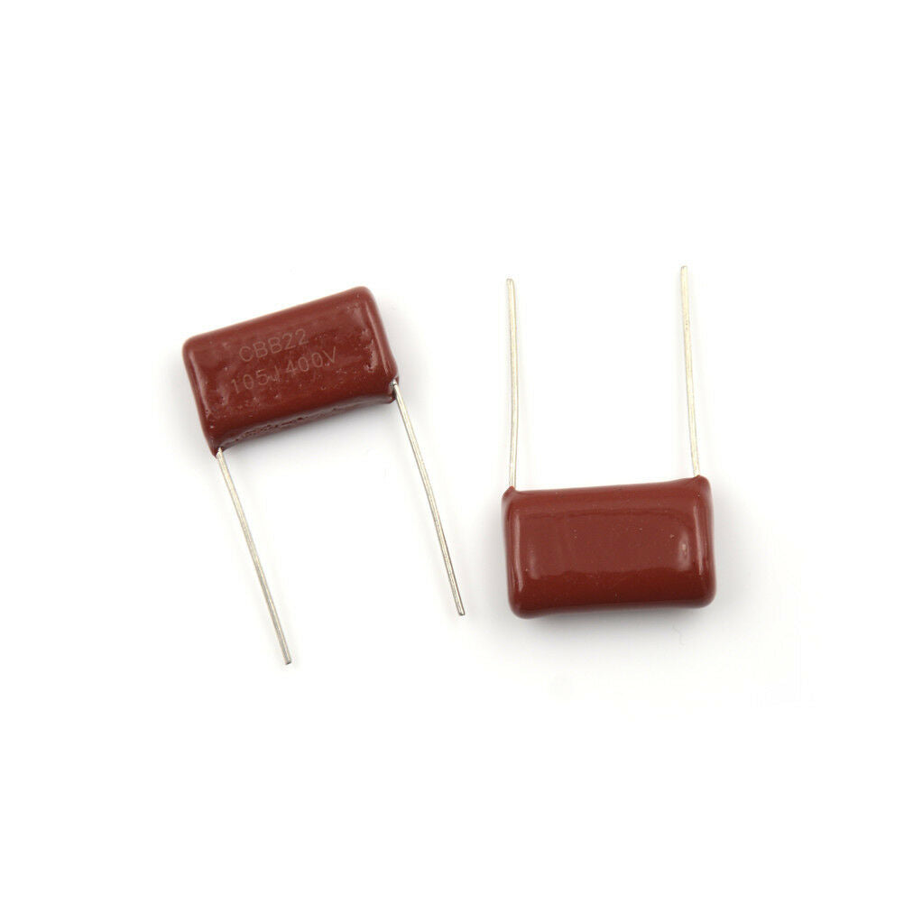 10X LED Bulb CBB22 Capacitor 400V 105J 1uF 400V/105J Pitch 20mm^LICHAU