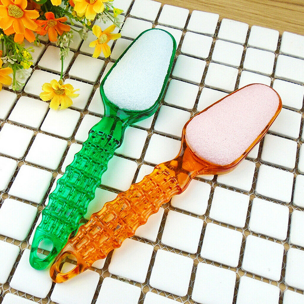 2Pcs Foot Rasp Callus Remover Grinder Tools Foot Scrubber Orange+Green