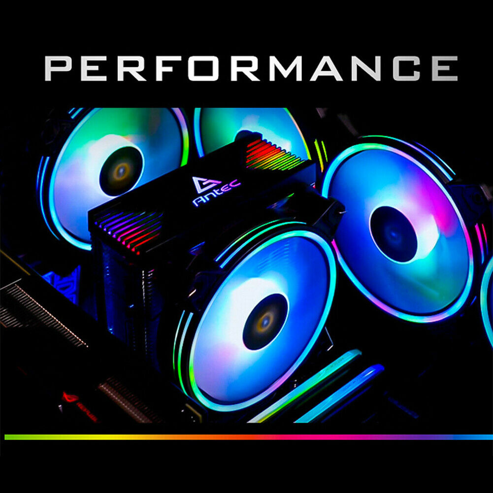 Antec A400 CPU Cooler 4 Heatpipes 120mm Fan Single-Tower RGB CPU Air Cooler @