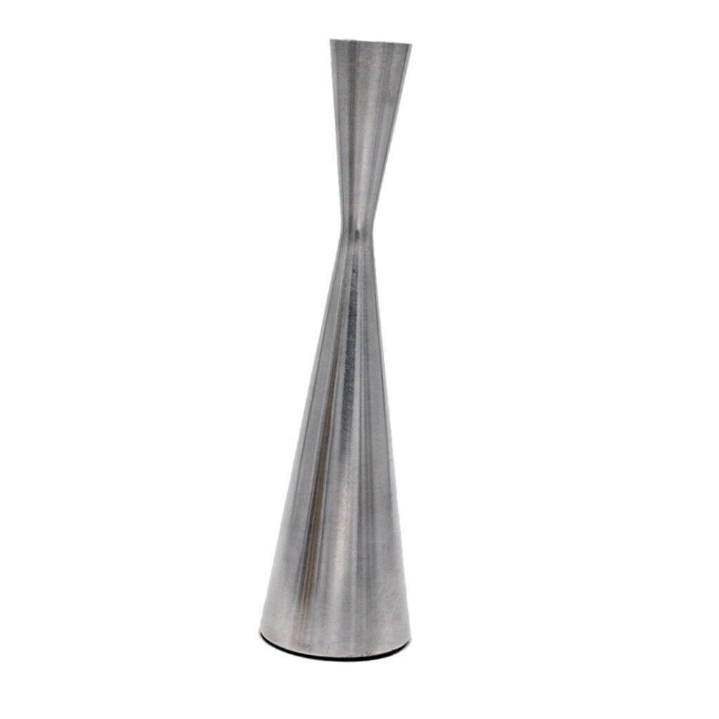 Pillar Dinner Candle Holder Candleholder Stand for Wedding Decor Silver_M