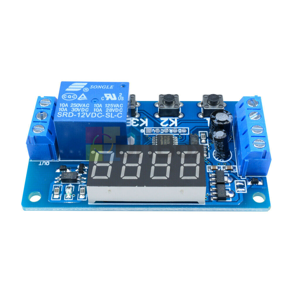 DC12V Digital Automation Delay Timer Control Switch LED Display Relay Module