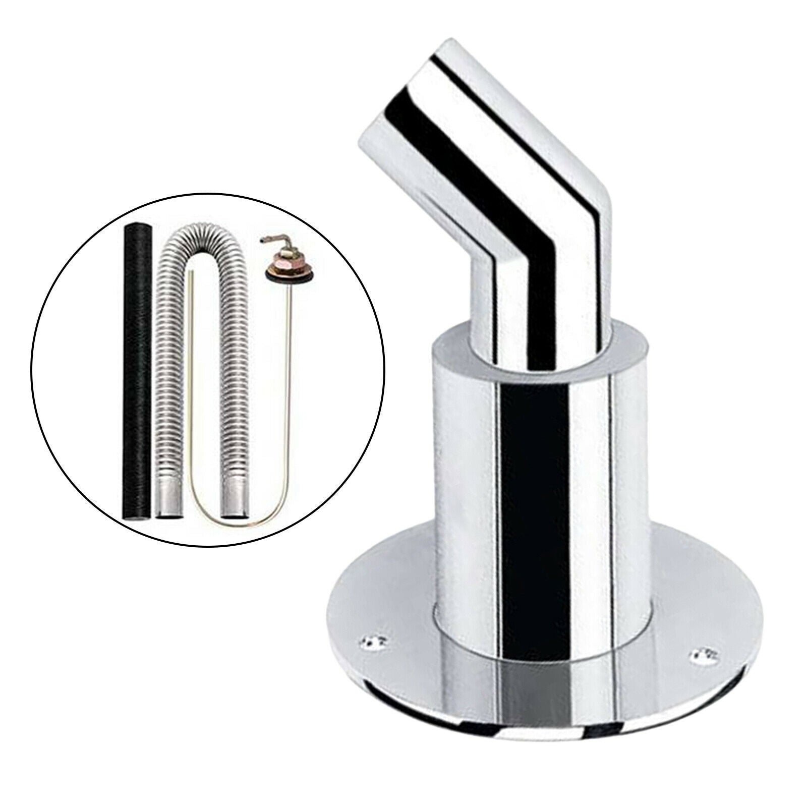 Stainless Steel Marine Boat Thru Hull Pipe Socket Hardware 24mm Bendy