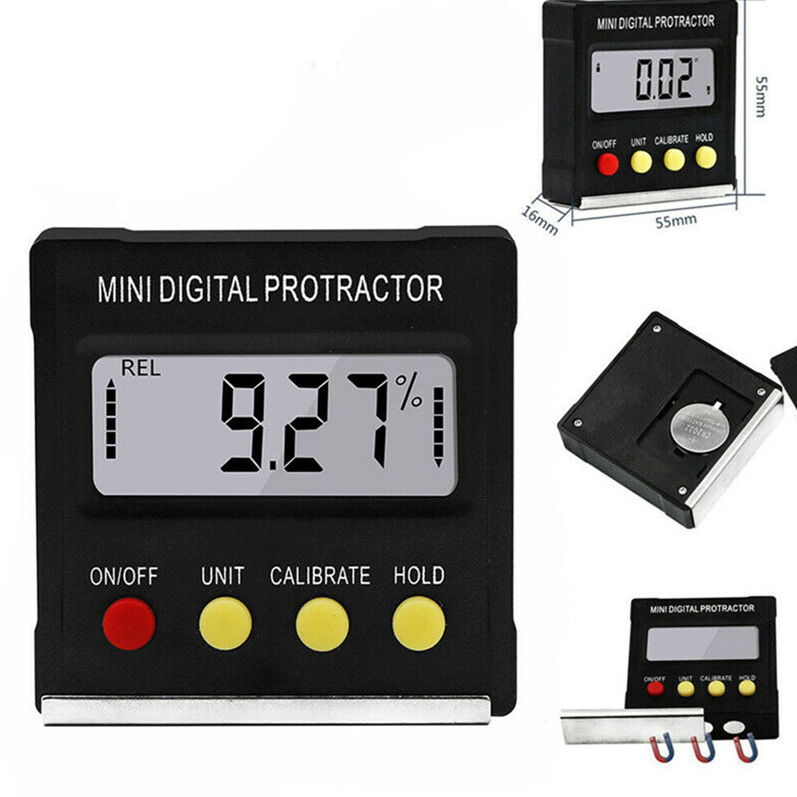 Digital LCD Protractor Gauge Level Angle Finder Inclinometer Magnet Meter