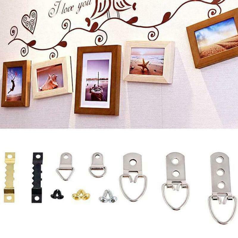 415Pcs Picture Hangers Assortment Kit with Screws Photo Hanging Hardware D-Ring