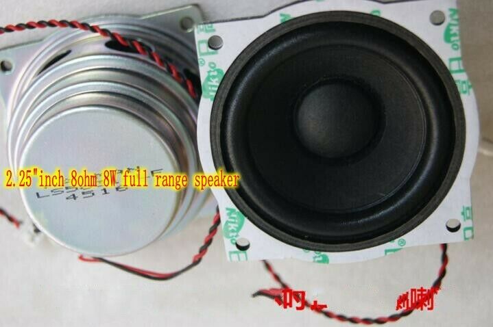 2pcs 2.25"inch 57MM 8Ω 8W Neodymium Full range speaker Loudspeaker For JBL