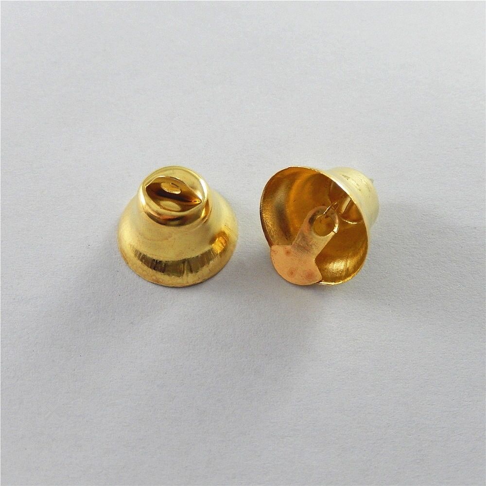 Lot of 50 Golden Jingle Bells Iron Charm For Jewelry Making Crafting Art Decors