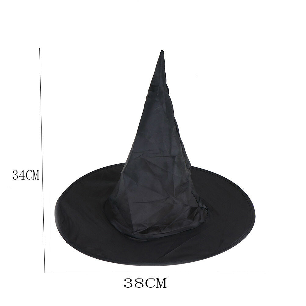 Halloween Witch Hat Women’s Black Witch Hat For Halloween Costume Accessor.l8