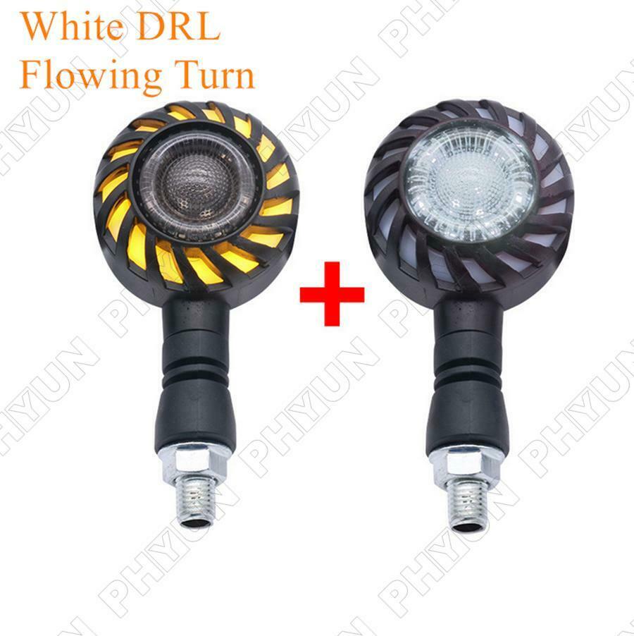 2PCS Motorcycle ATV Turn Signal Lights DRL Tailights Indicator Lamps Universal