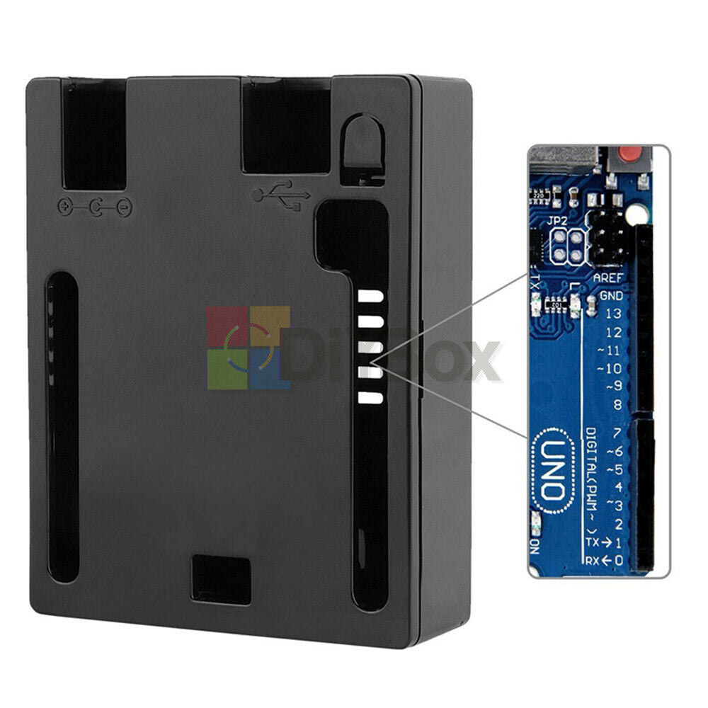 Black ABS Case Shell Enclosure Box w/ Screw For Arduino Mini/Micro USB UNO R3