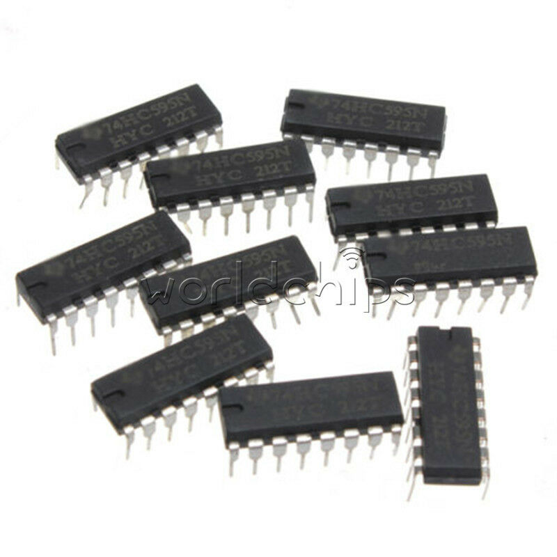 50Pcs 2.0 ~ 6.0 V TOP SN74HC595N 74HC595 8-Bit Shift Register DIP-16 IC TOP