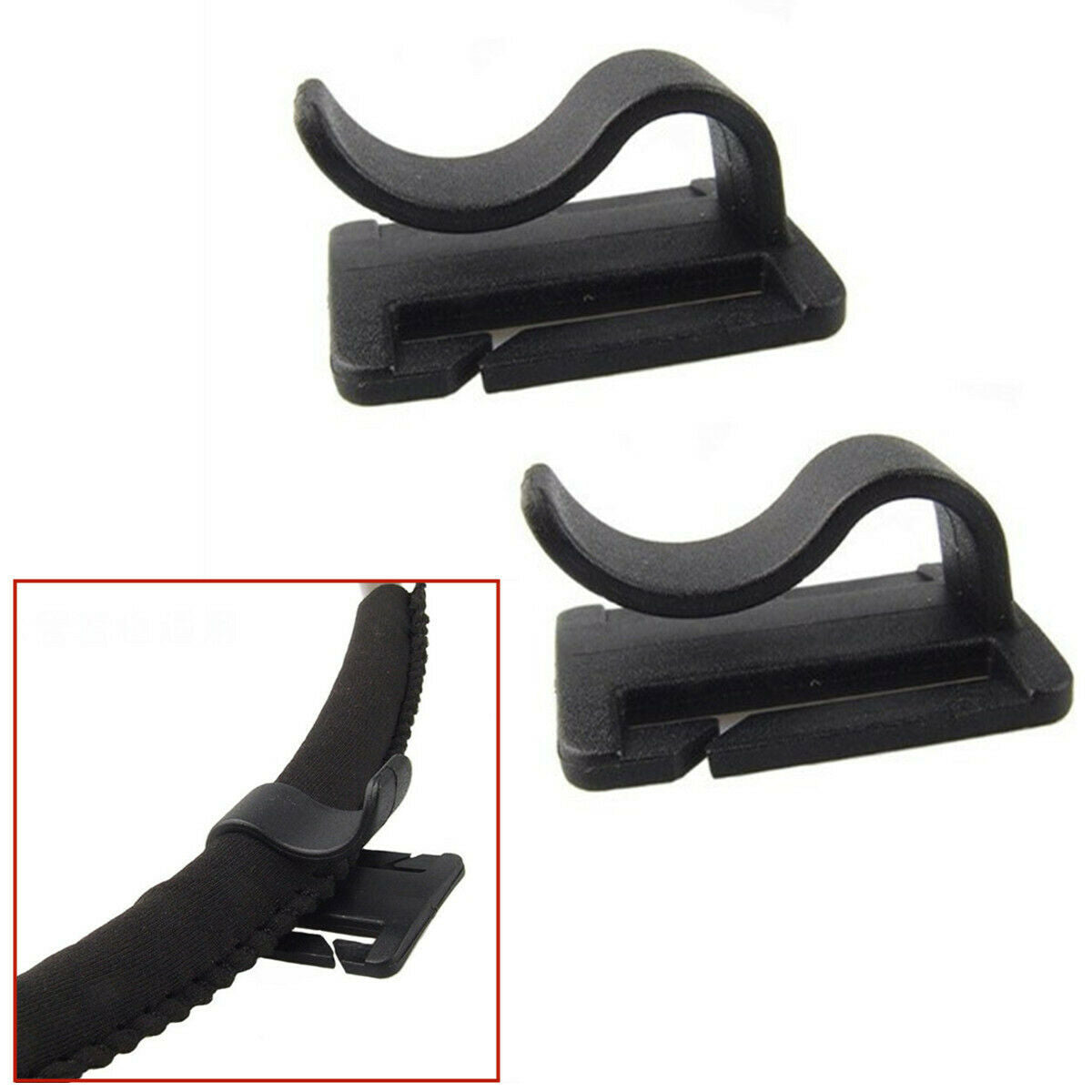 4pcs Rotatable Water Bladder Tube Trap Hose Clip for Webbing Travel Backpack
