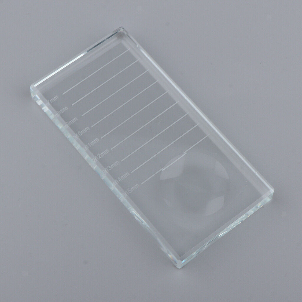 Lashes Glue Pads Pallet Eyelash Extension Stand Holder Glass 10 x 5 x 1cm