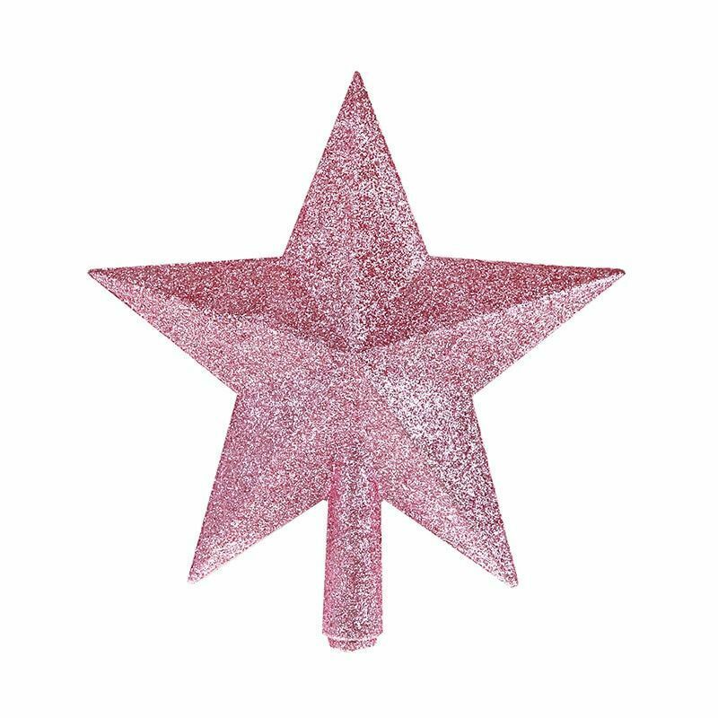 Christmas tree top shiny star Pink Home decoration ornament