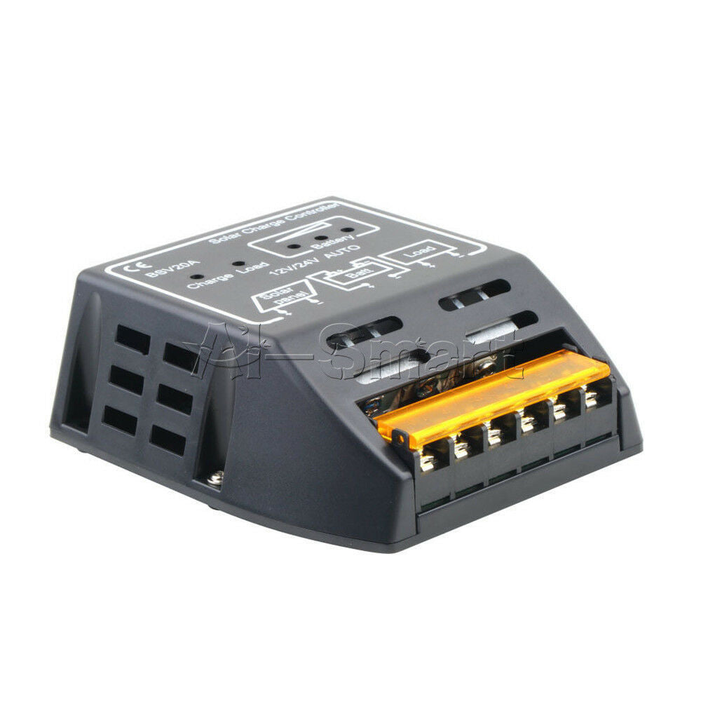 20A 12V/24V Solar Panel Charge Battery Regulator Safe Protection Controller