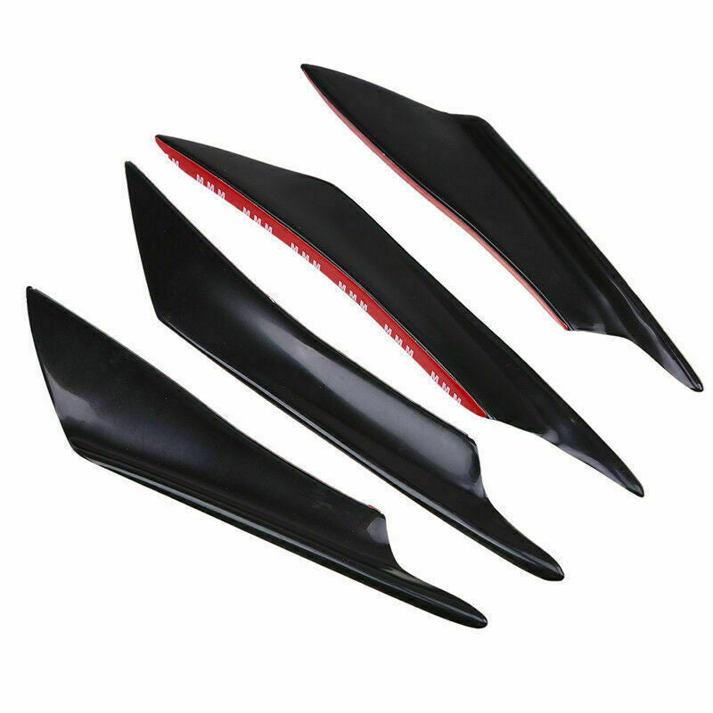 4Pcs Car Front Bumper Fins Splitter Lips Diffuser Canards Carbon Fiber Universal