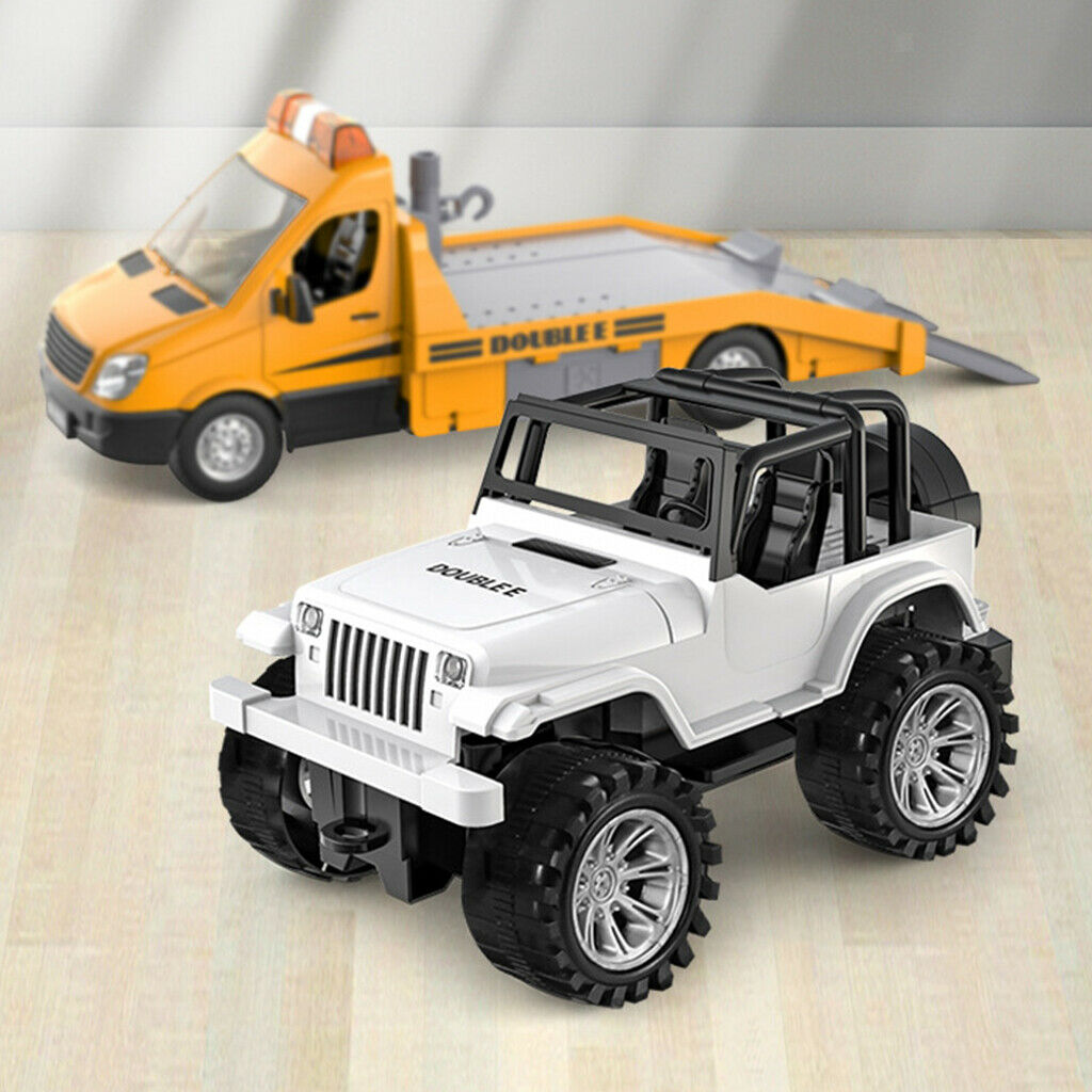 2.4Ghz RC Truck Road Wrecker Toys Construction Transporter Kids Gift for Boy