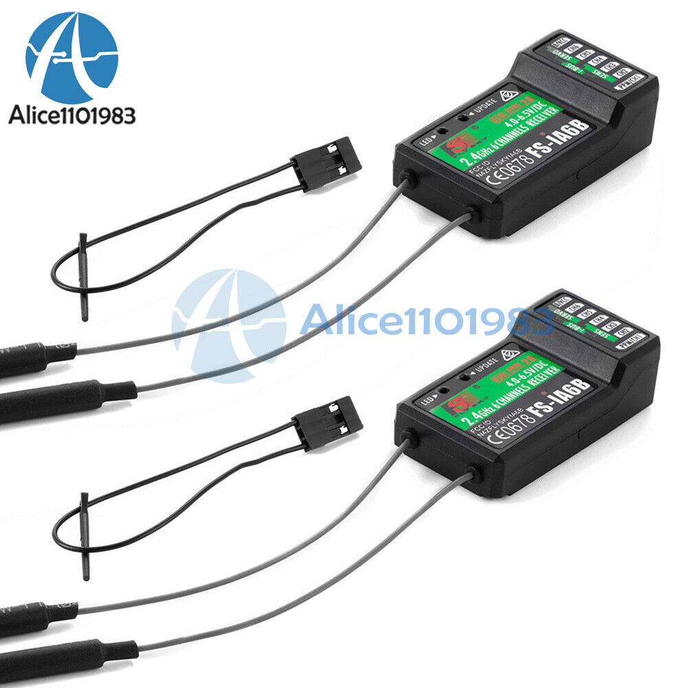2PCS Flysky 2.4G FS-iA6B 6 CH Remote Control Receiver for GT2E GT2F GT2G RC285