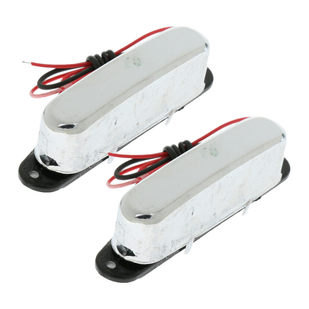 2pcs Novelty Alloy Wired Electric Guitars Neck Pickup Chrome Luthier Tool