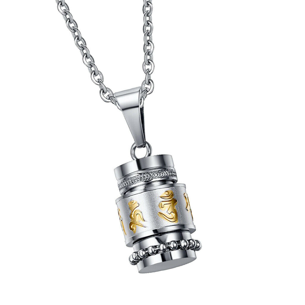 Stainless Steel Tube Urn Keepsake Cremation Memorial Pendant Necklace