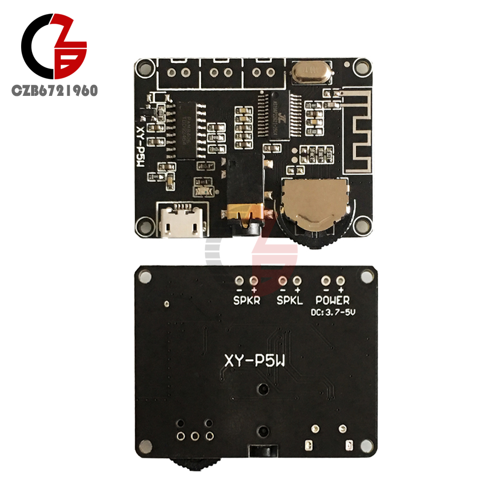 PAM8406 Stereo Bluetooth Micro USB Digital Power Amplifier Board Module DC3.7-5V