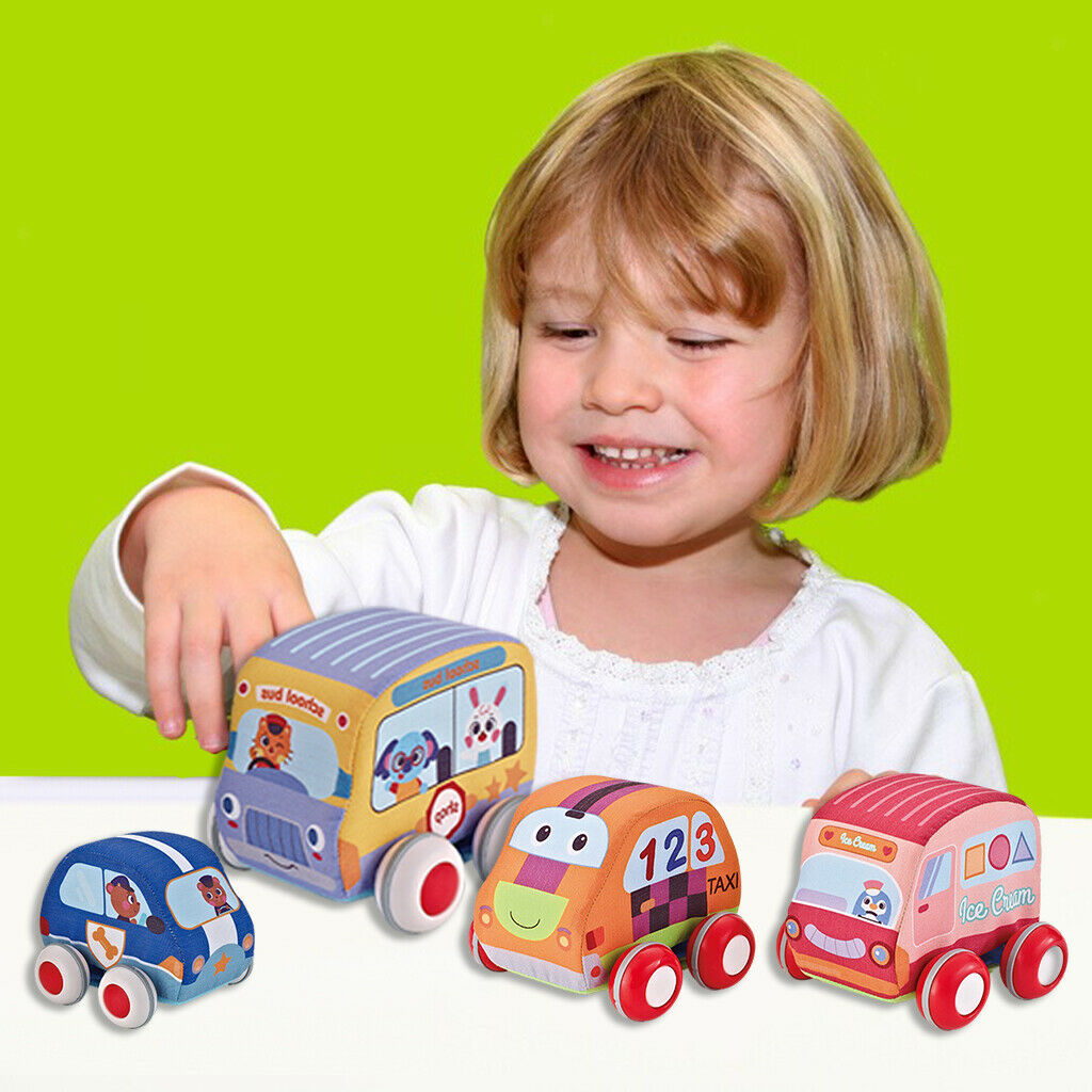 Soft Pull Back Car Baby Toys 9 12 Months Up for Toddlers Activity Toys