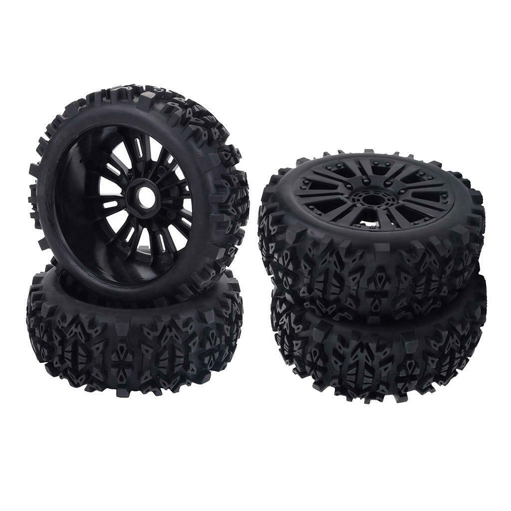 4Pieces Tires Wheel Climbing 1/8 RC Truggy Truck DIY Replacement Parts