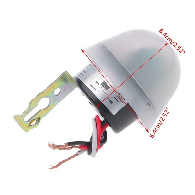 Automatic Auto On Off Photocell Street Light Switch DC AC 220V 10A Sensor Switch