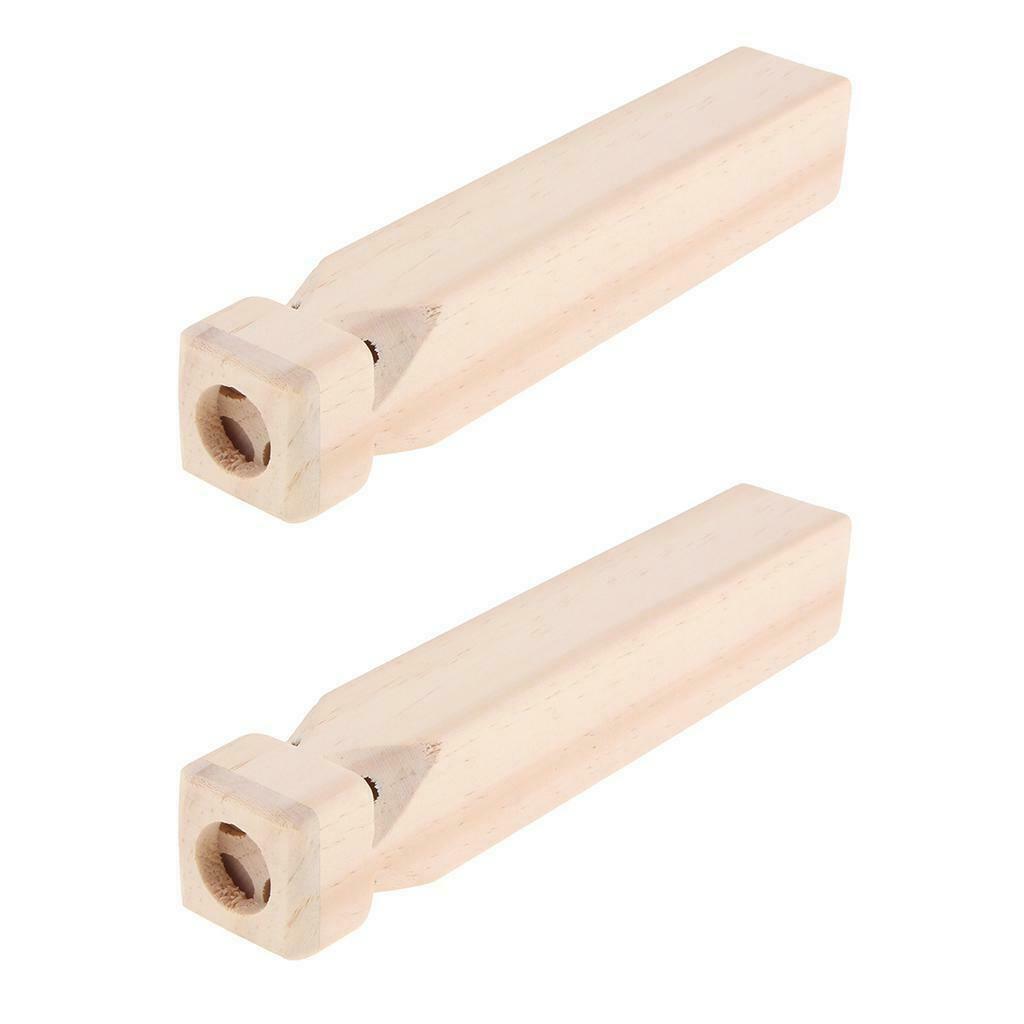 2 Pcs Quite Neat Hand Carved Wooden Whistle Favors, Train Pattern, Whistle