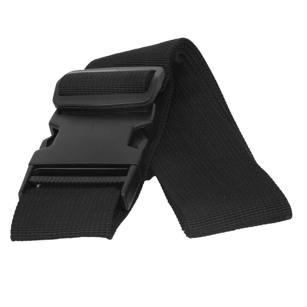 2 Pieces Luggage Straps Suitcase Belts Travel Bag Accessories Black