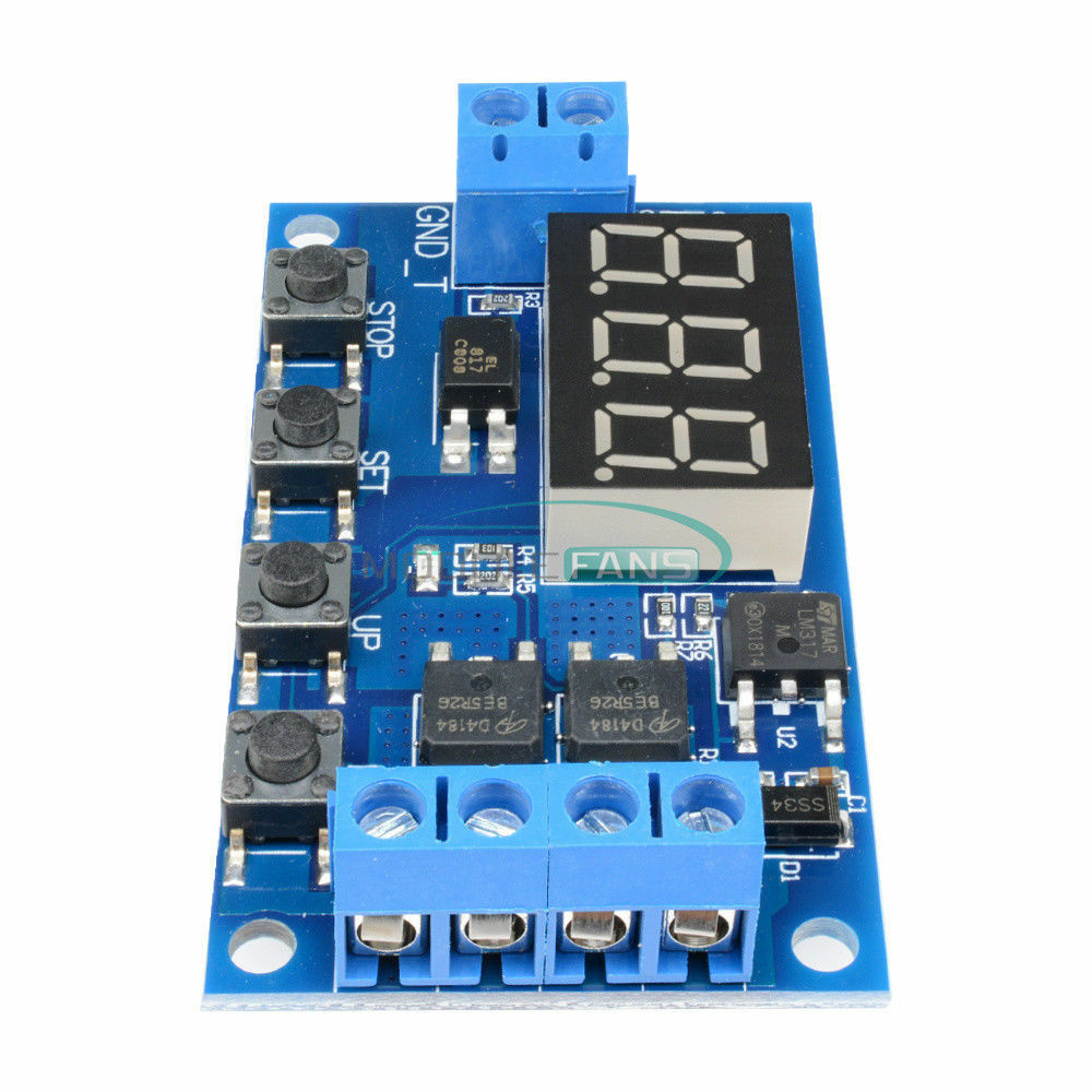 Trigger Cycle Timing Delay Switch Circuit Double MOS Tube Control Relay  12V 24V