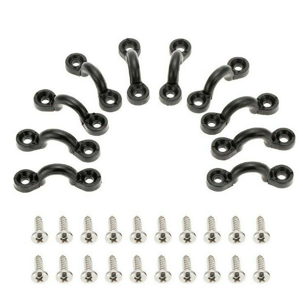 For Kayaks Canoe C Buckle Set With 20 Screws Equipment Pad Eye Nylon Deck Loop