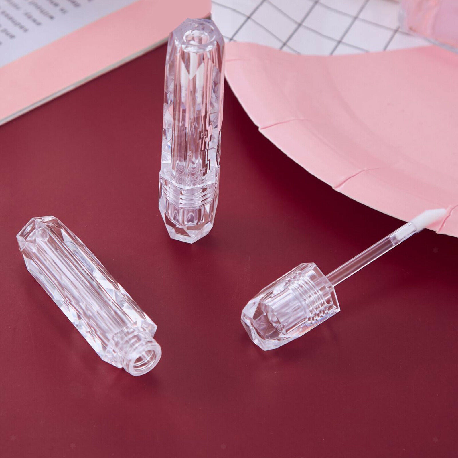 3x 2.5ml Lip Gloss Tube Empty Refillable Lip Balm Bottle Lip Gloss Container