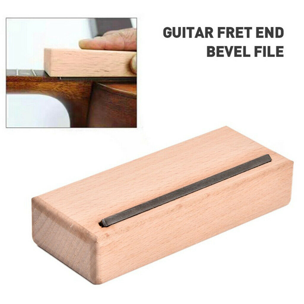 45° Fret Bevel File Tool Fret Edge Crowning Supply Hard Maple for Guitar