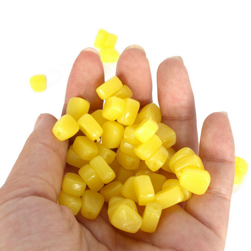 100pcs Floating Baits Soft Shaped Corn Thick Yellow  Up Lures Carp Fishing Sport