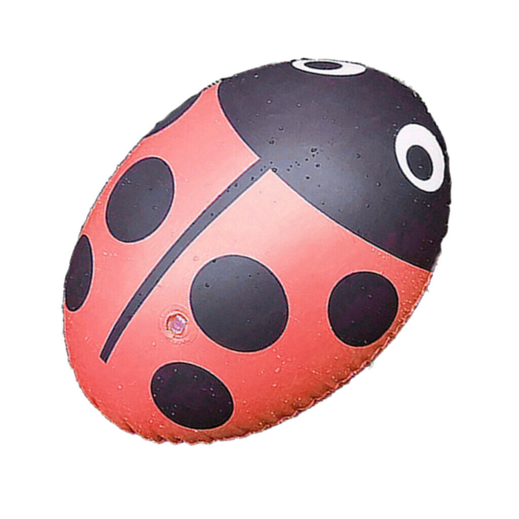 2 Pieces PVC Waterproof Air Bag Ladybug Buoy Swimming Tow Float Dry Ball