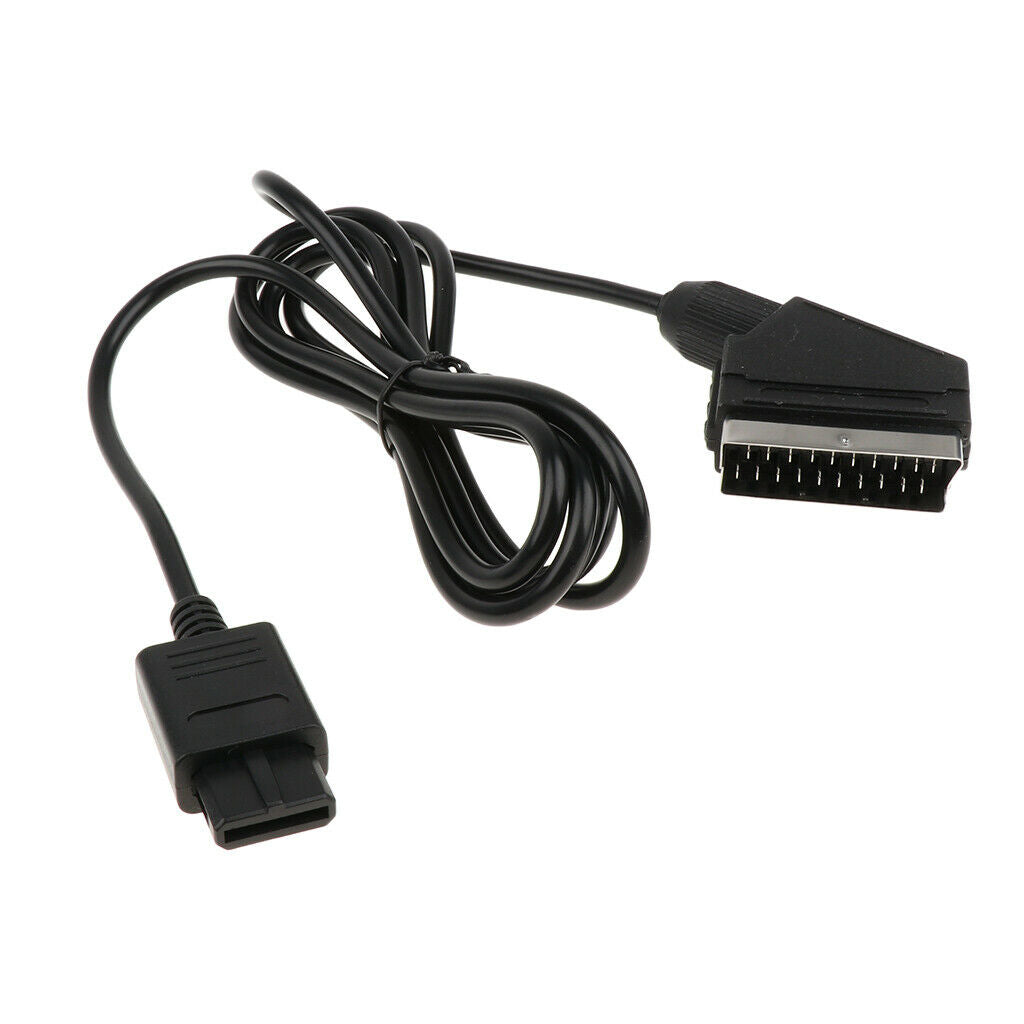 1.8m RGB Scart Cable Cord Connector For  GameCube N64 SNES Console