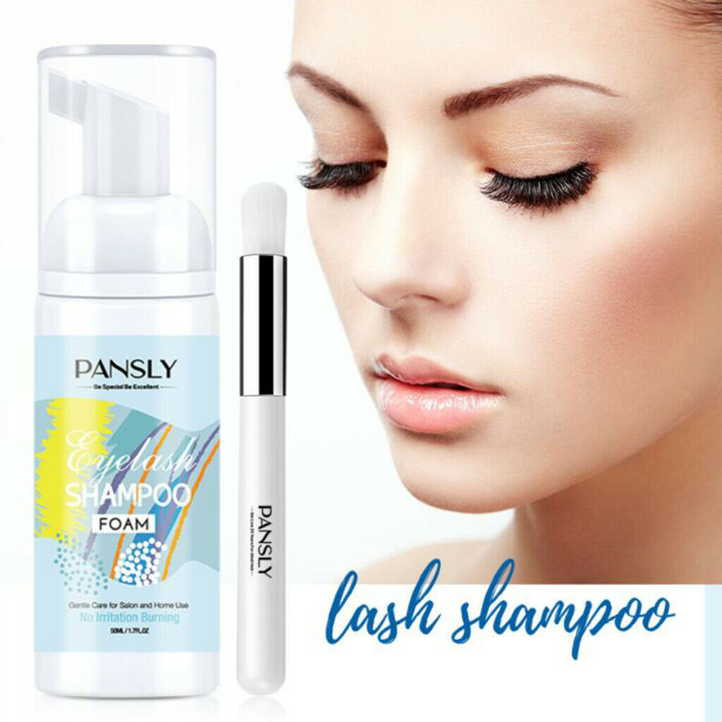 Eyelash Extension Cleanser Shampoo & Brush Eye Lash Wash Eye Makeup Remover
