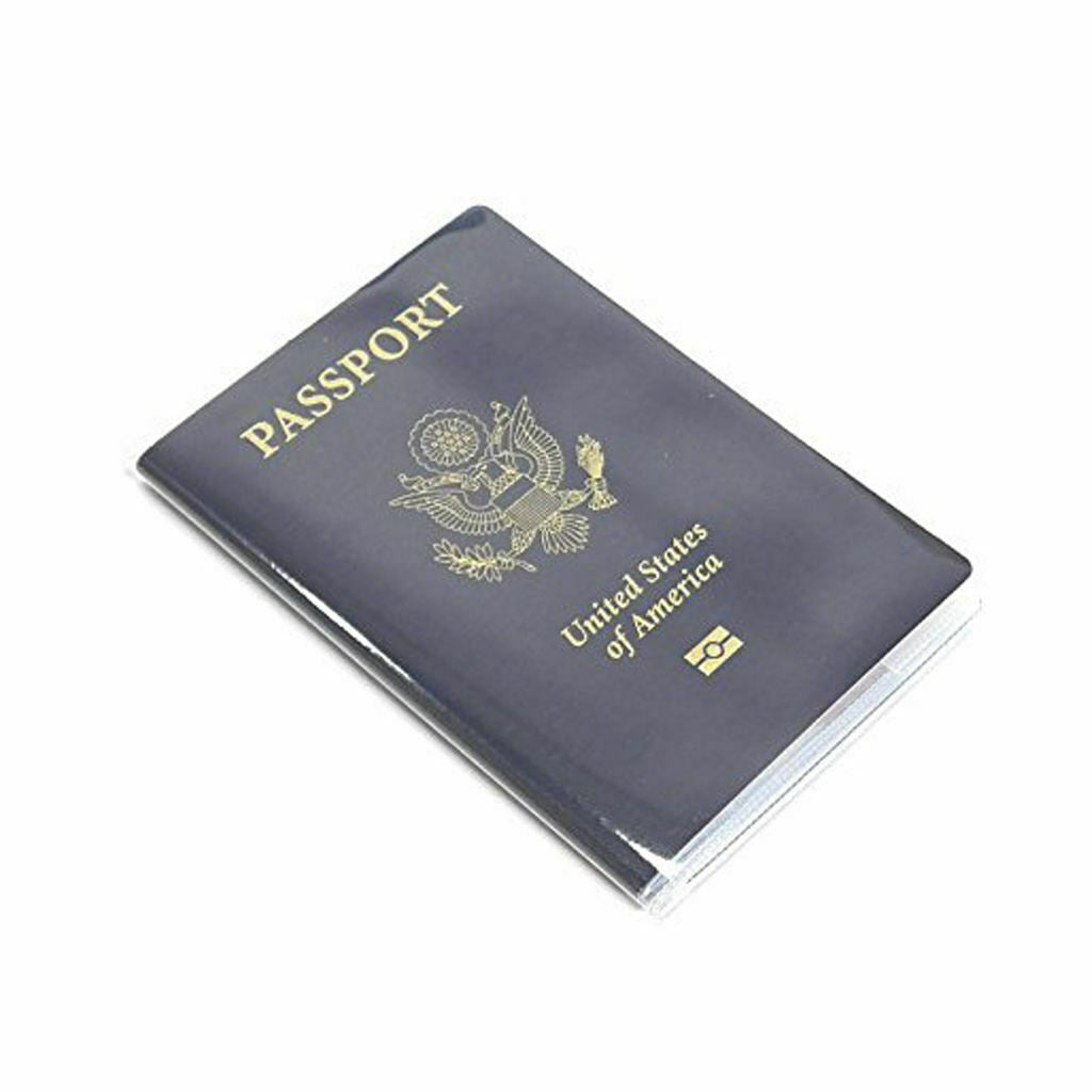 Pack of 3 Plastic Clear Passport Cover Holder Card Protector Card Storage Travel
