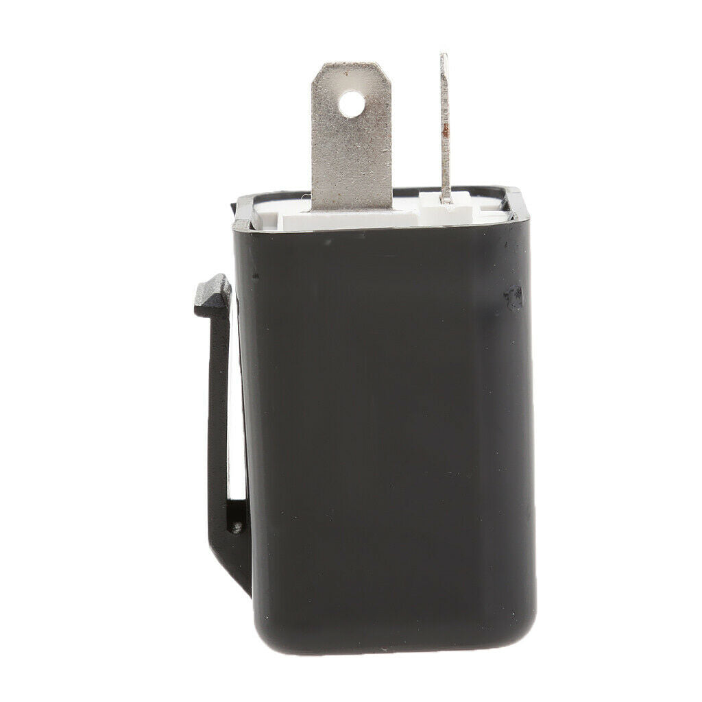 DC 12V Motorcycle Adjustable LED Indicator Electronic Flasher Relay - Black