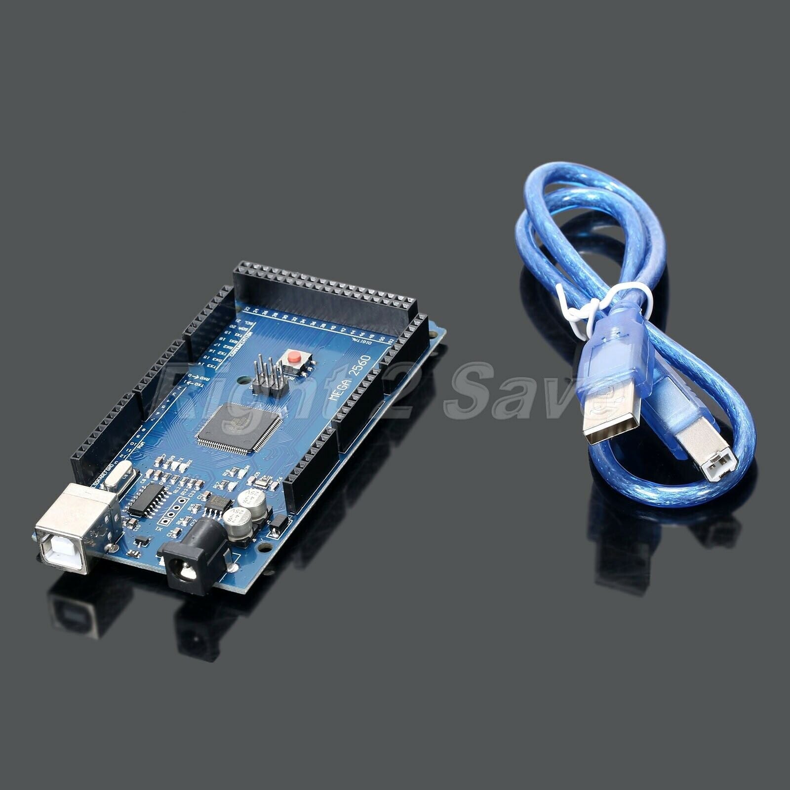 1 x ATmega2560-16AU Board MEGA2560 R3 Upgrade Board + Free USB Cable For Arduino