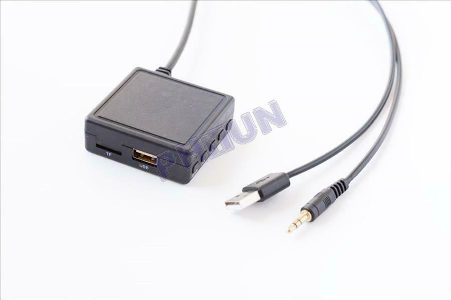 For AUX Interface Car Bluetooth 5.0 Music Adapter Wireless Audio w/ Microphone