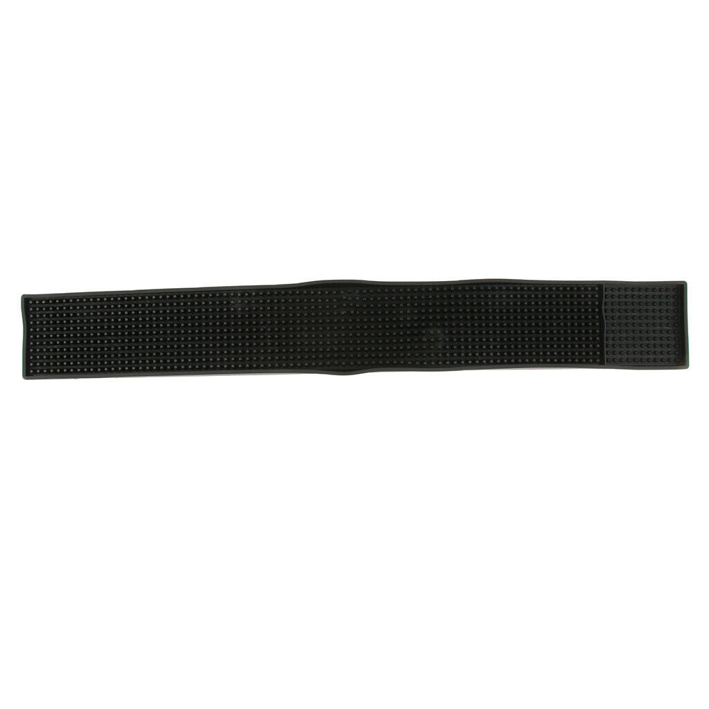 2 Pcs Heavy Duty Rubber Bar Mats Black, 60x8cm & 30x15 inch, Heat Resistant