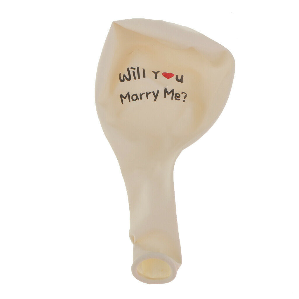 10pcs Will You Marry Me Balloon with Red Heart Balloons for Proposal Weddings