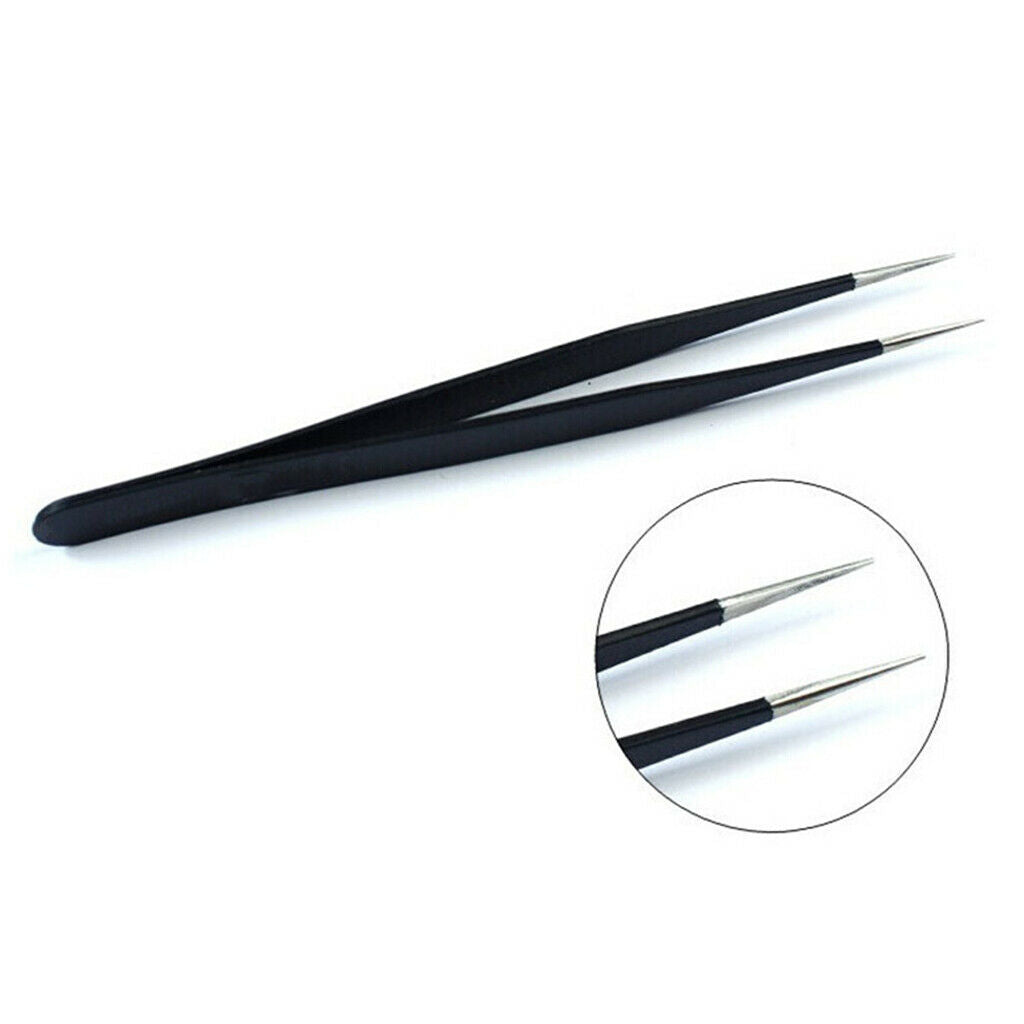Pro Stainless Steel Curved & Straight Eyelash Extension Tweezers Make Up