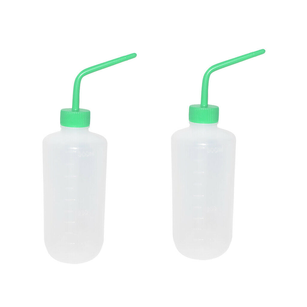 2Pcs 500ml Garden Watering Can Plastic Squeeze Water Soap Wash Bottle Curve