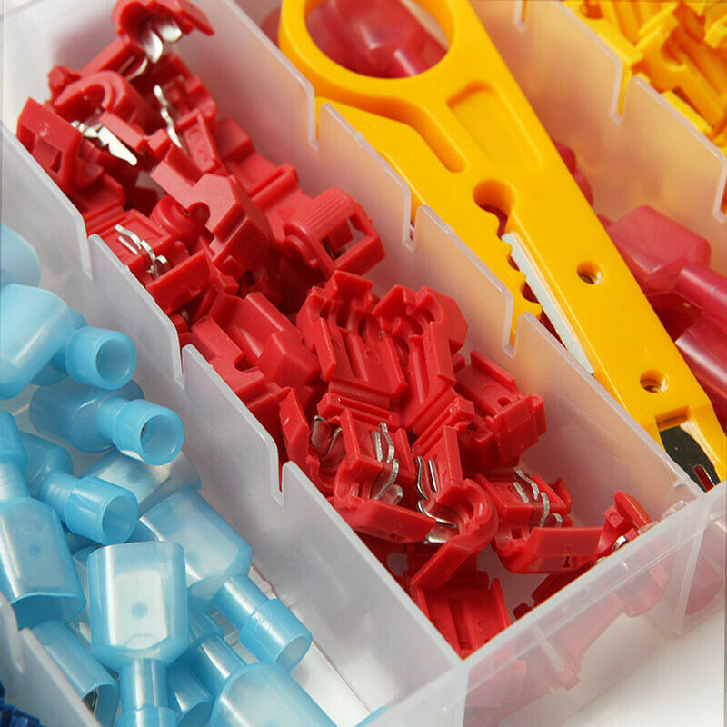 120PCS Heat Shrink Wire Connectors Nylon Marine Electrical Terminals Ring + Box