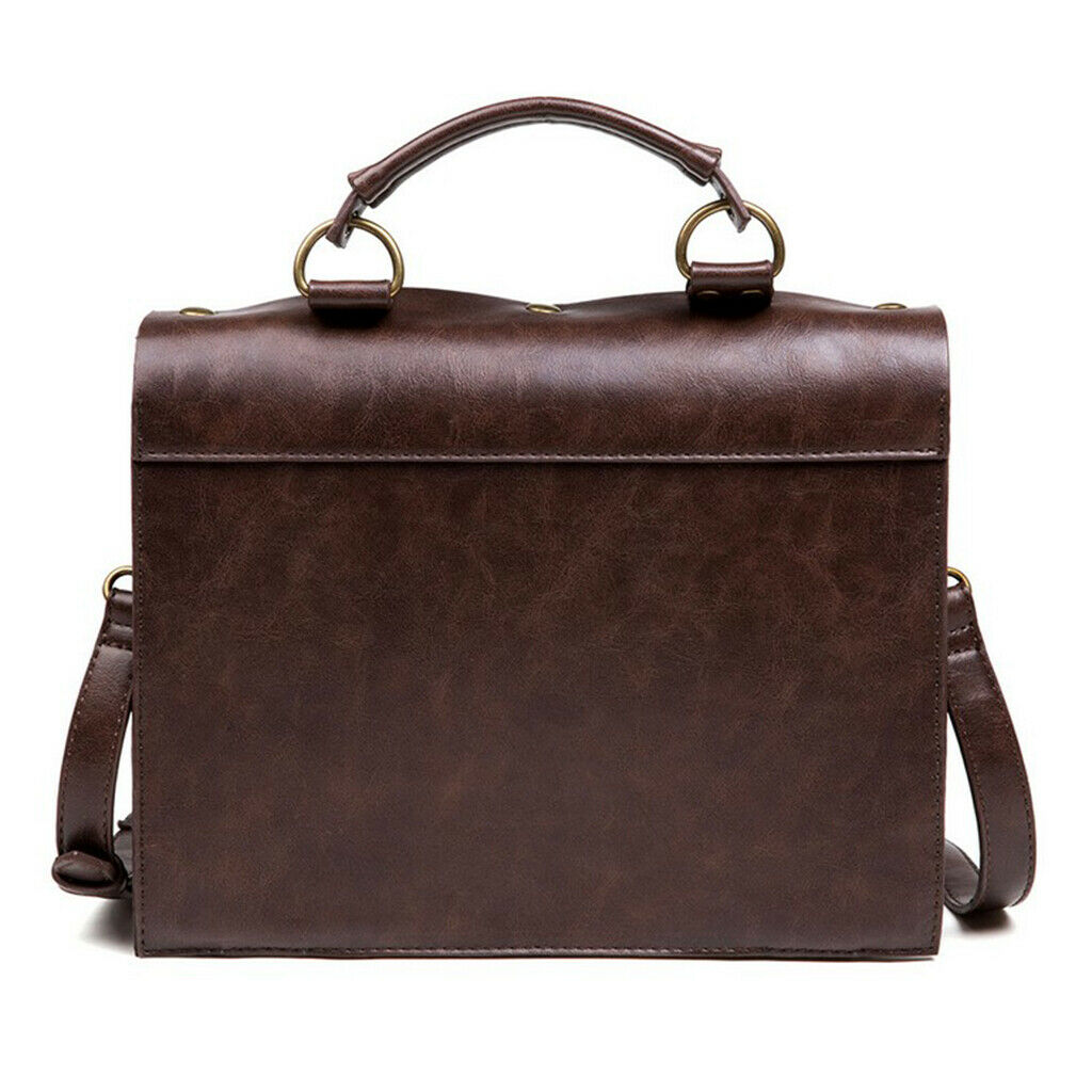Unisex steampunk handbag shoulder bag leather bag punk shoulder bag