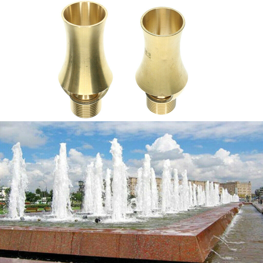 Set of 4 Brass Cedar Fountain Nozzle Adjustable Jet Water Spray Head - 1/2 & 3/4